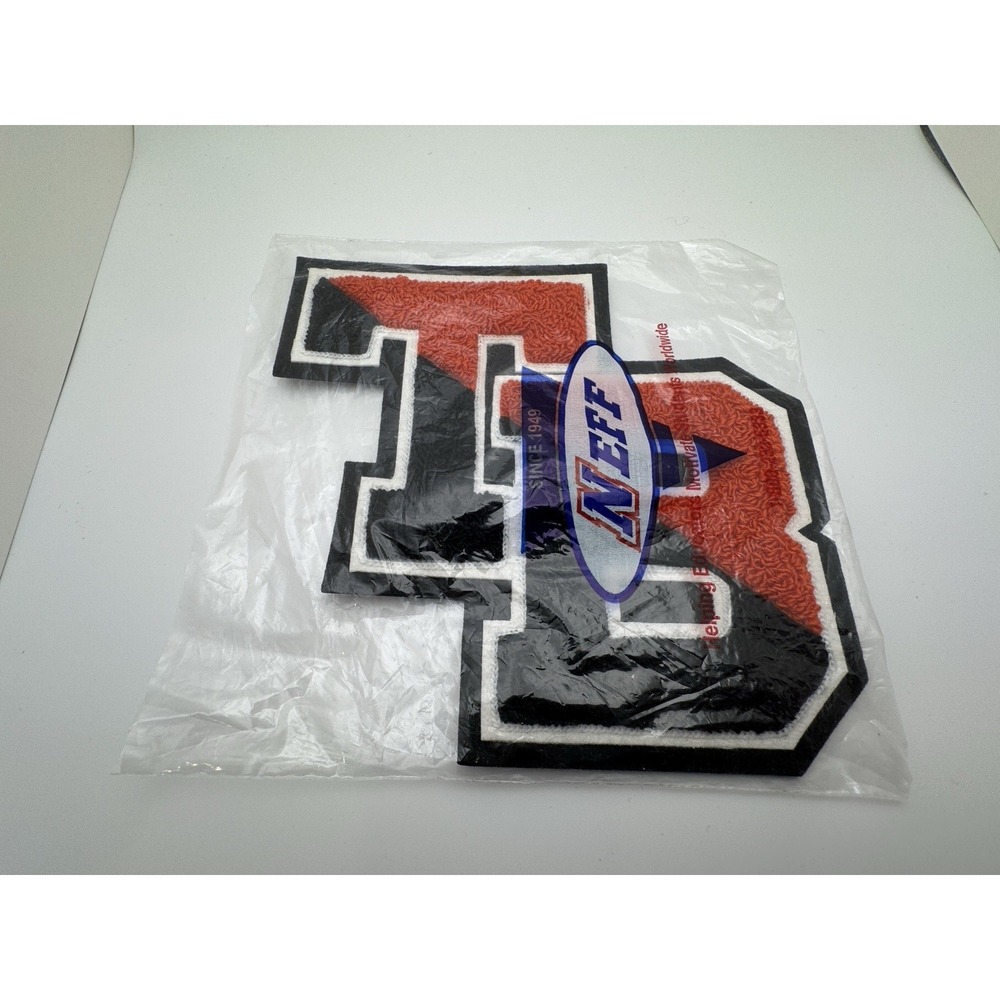 Tom Bean ISD High School ~ Texas Varsity Letter Jacket Patch ~ Black Orange